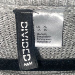 H&M DIVIDED Crop Sweater Women's Size Medium Gray